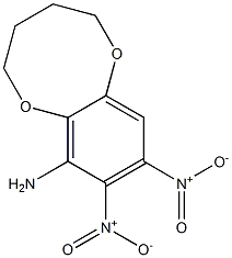 (2,3,4,5-Tetrahydro-8,9-dinitro-1,6-benzodioxocin)-7-amine Struktur