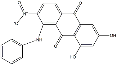 1-Anilino-6,8-dihydroxy-2-nitroanthraquinone Struktur