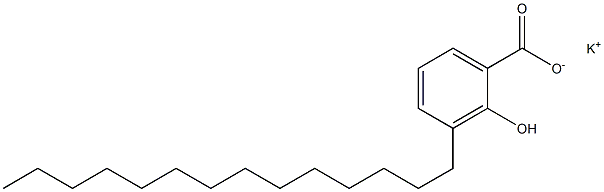 3-Tetradecyl-2-hydroxybenzoic acid potassium salt Struktur