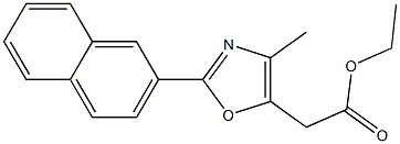 2-(2-Naphthalenyl)-4-methyloxazole-5-acetic acid ethyl ester Struktur