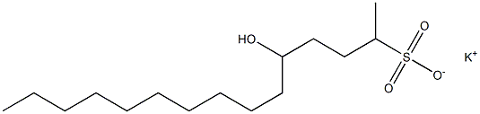 5-Hydroxypentadecane-2-sulfonic acid potassium salt Struktur