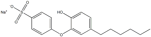 2'-Hydroxy-5'-hexyl[oxybisbenzene]-4-sulfonic acid sodium salt Struktur