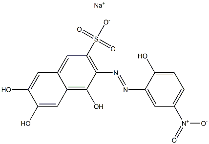 3-[(2-Hydroxy-5-nitrophenyl)azo]-4,6,7-trihydroxynaphthalene-2-sulfonic acid sodium salt Struktur