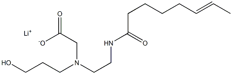 N-(3-Hydroxypropyl)-N-[2-(6-octenoylamino)ethyl]aminoacetic acid lithium salt Struktur