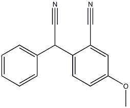 (2-Cyano-4-methoxyphenyl)(phenyl)acetonitrile Struktur