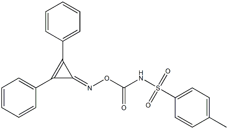 N-[(4-Methylphenyl)sulfonyl]carbamic acid [(1,2-diphenyl-1-cyclopropen-3-ylidene)amino] ester Struktur