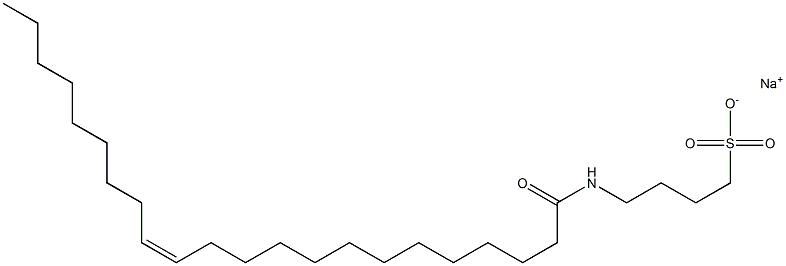 4-[[(Z)-1-Oxo-13-docosen-1-yl]amino]-1-butanesulfonic acid sodium salt Struktur