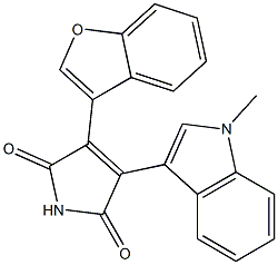 3-(Benzofuran-3-yl)-4-(1-methyl-1H-indol-3-yl)-1H-pyrrole-2,5-dione Struktur