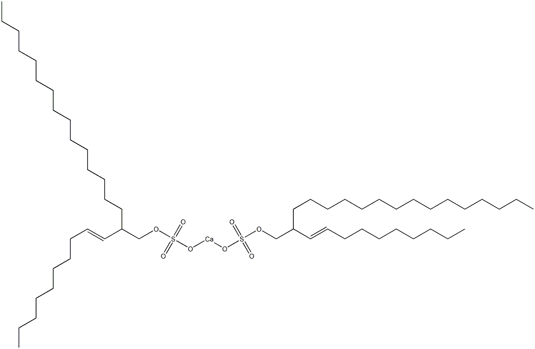 Bis[2-(1-decenyl)heptadecyloxysulfonyloxy]calcium Struktur