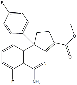 5-Amino-1,9b-dihydro-6-fluoro-9b-(4-fluorophenyl)-2H-cyclopent[c]isoquinoline-3-carboxylic acid methyl ester Struktur