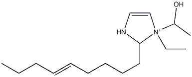 1-Ethyl-1-(1-hydroxyethyl)-2-(5-nonenyl)-4-imidazoline-1-ium Struktur