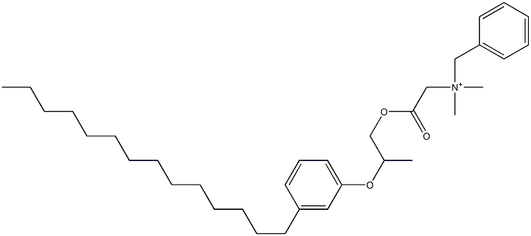 N,N-Dimethyl-N-benzyl-N-[[[2-(3-tetradecylphenyloxy)propyl]oxycarbonyl]methyl]aminium Struktur