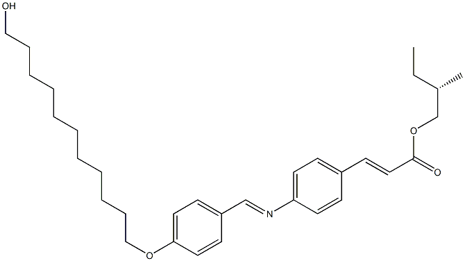 (E)-3-[4-[4-(11-Hydroxyundecyl)oxybenzylideneamino]phenyl]propenoic acid (S)-2-methylbutyl ester Struktur