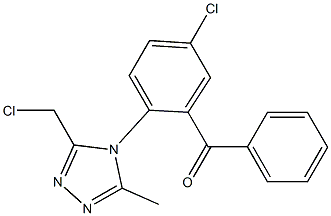 5-Chloro-2-(3-chloromethyl-5-methyl-4H-1,2,4-triazol-4-yl)benzophenone Struktur