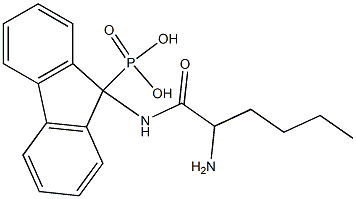 [9-[(2-Aminohexanoyl)amino]-9H-fluoren-9-yl]phosphonic acid Struktur