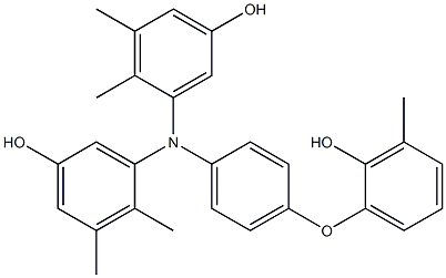 N,N-Bis(5-hydroxy-2,3-dimethylphenyl)-4-(2-hydroxy-3-methylphenoxy)benzenamine Struktur