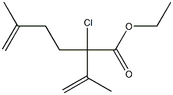 2-Chloro-2-isopentenyl-3-methyl-3-butenoic acid ethyl ester Struktur