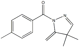 1-(4-Methylbenzoyl)-4,4-dimethyl-5-methylene-1H-pyrazole Struktur