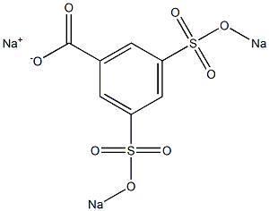 3,5-Bis(sodiooxysulfonyl)benzoic acid sodium salt Struktur