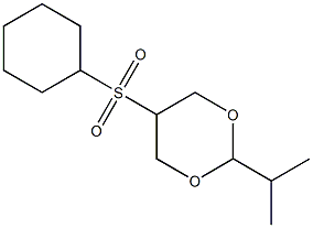 2-Isopropyl-5-(cyclohexylsulfonyl)-1,3-dioxane Struktur