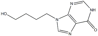 9-(4-Hydroxybutyl)-1,9-dihydro-6H-purin-6-one Struktur