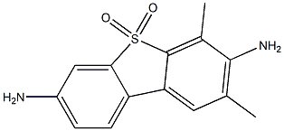 3,7-Diamino-2,4-dimethyldibenzothiophene 5,5-dioxide Struktur