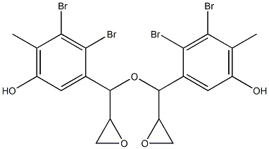 2,3-Dibromo-4-methyl-5-hydroxyphenylglycidyl ether Struktur