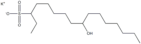 9-Hydroxyhexadecane-3-sulfonic acid potassium salt Struktur