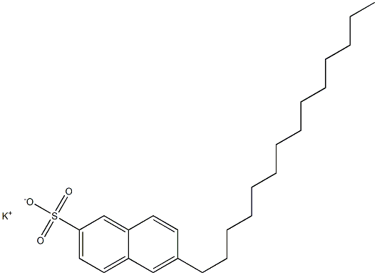 6-Tetradecyl-2-naphthalenesulfonic acid potassium salt Struktur