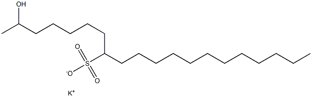 2-Hydroxyicosane-8-sulfonic acid potassium salt Struktur