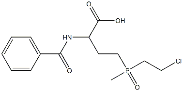 2-(Benzoylamino)-4-[(2-chloroethyl)(methyl)phosphinyl]butyric acid Struktur