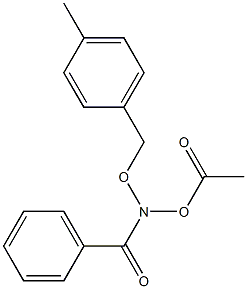 N-Acetoxy-N-(4-methylbenzyloxy)benzamide Struktur