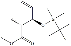 (2R,3R)-2-Methyl-3-[dimethyl(1,1-dimethylethyl)siloxy]-4-pentenoic acid methyl ester Struktur