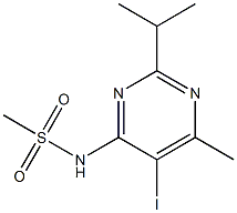 N-(5-Iodo-2-isopropyl-6-methylpyrimidin-4-yl)methanesulfonamide Struktur