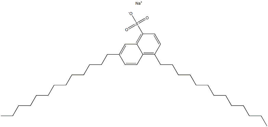 4,7-Ditridecyl-1-naphthalenesulfonic acid sodium salt Struktur