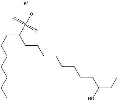 17-Hydroxynonadecane-8-sulfonic acid potassium salt Struktur