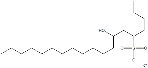 7-Hydroxynonadecane-5-sulfonic acid potassium salt Struktur