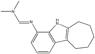 4-[[(Dimethylamino)methylene]amino]-5,6,7,8,9,10-hexahydrocyclohept[b]indole Struktur