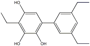 3-Ethyl-6-(3,5-diethylphenyl)benzene-1,2,4-triol Struktur