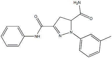 N-Phenyl-4,5-dihydro-1-(3-methylphenyl)-1H-pyrazole-3,5-dicarboxamide Struktur