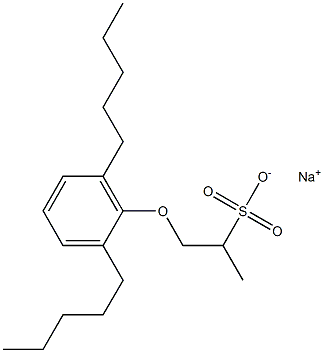 1-(2,6-Dipentylphenoxy)propane-2-sulfonic acid sodium salt Struktur