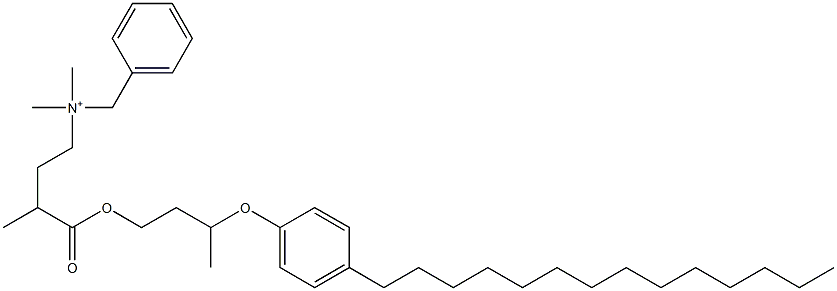 N,N-Dimethyl-N-benzyl-N-[3-[[3-(4-tetradecylphenyloxy)butyl]oxycarbonyl]butyl]aminium Struktur