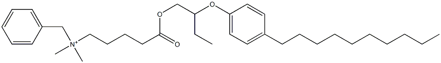 N,N-Dimethyl-N-benzyl-N-[4-[[2-(4-decylphenyloxy)butyl]oxycarbonyl]butyl]aminium Struktur