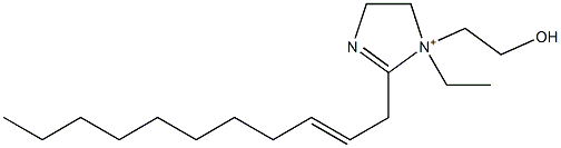 1-Ethyl-1-(2-hydroxyethyl)-2-(2-undecenyl)-2-imidazoline-1-ium Struktur