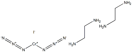 cis-Diazidobis(ethylenediamine)chromium(3+) iodide Struktur