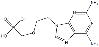 2-(2,6-Diamino-9H-purine-9-yl)ethoxymethylphosphonic acid Struktur