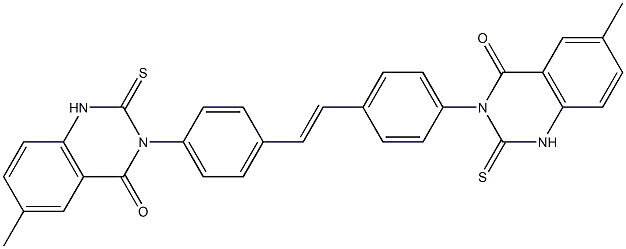 3,3'-[1,2-Ethenediylbis(4,1-phenylene)]bis[1,2-dihydro-6-methyl-2-thioxoquinazolin-4(3H)-one] Struktur