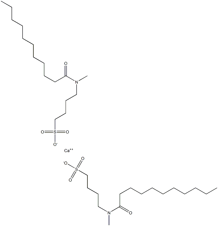 Bis[4-(N-undecanoyl-N-methylamino)-1-butanesulfonic acid]calcium salt Struktur