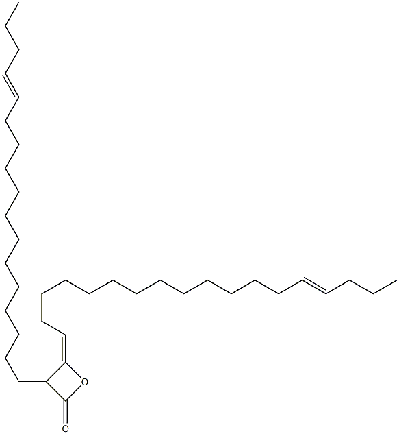 3-(13-Heptadecenyl)-4-(14-octadecen-1-ylidene)oxetan-2-one Struktur