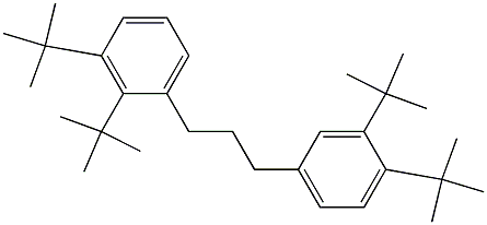 1-(2,3-Di-tert-butylphenyl)-3-(3,4-di-tert-butylphenyl)propane Struktur